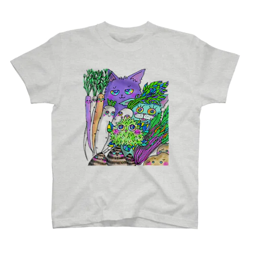 猫と野菜　 Regular Fit T-Shirt