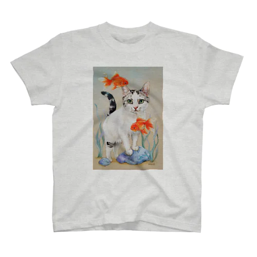 オランダ獅子頭と猫 Regular Fit T-Shirt