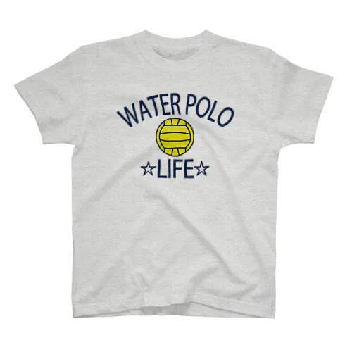 水球(すいきゅう)(water polo)・アイテム・デザイン・Tシャツ・チームT・かっこいい・かわいい・クラブT・球技・得点・ボール・選手・ポジション・部活・スポーツ・シンプル・チームワーク スタンダードTシャツ