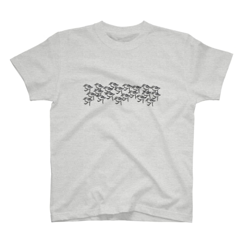 【裏表】ミユビシギの群れ➕カニゲット Regular Fit T-Shirt