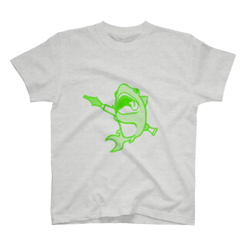 茶目鮫-ネオングリーン- Regular Fit T-Shirt