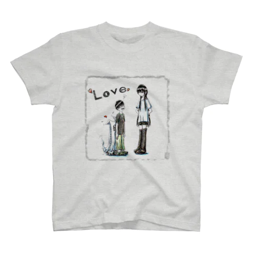 ぬのおばけと黒髪の姉弟　Love Regular Fit T-Shirt