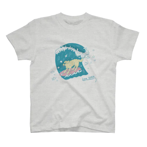 サーフィン　犬　ライトブルー Regular Fit T-Shirt