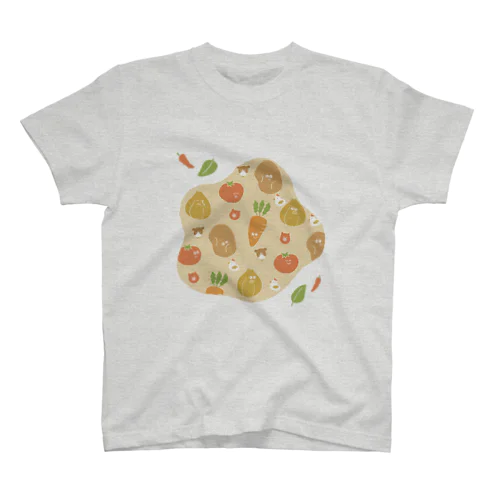 食べこぼし柄（カレーver） スタンダードTシャツ