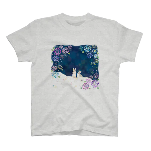うさぎと紫陽花 スタンダードTシャツ