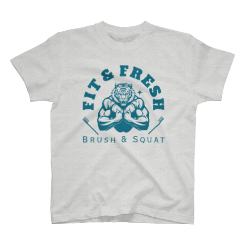 Fit & Fresh: Brush & Squat Regular Fit T-Shirt