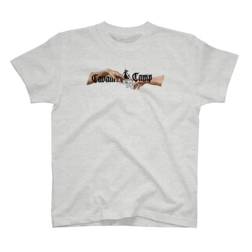 「The Creation of Cavalier」Black Logo Regular Fit T-Shirt