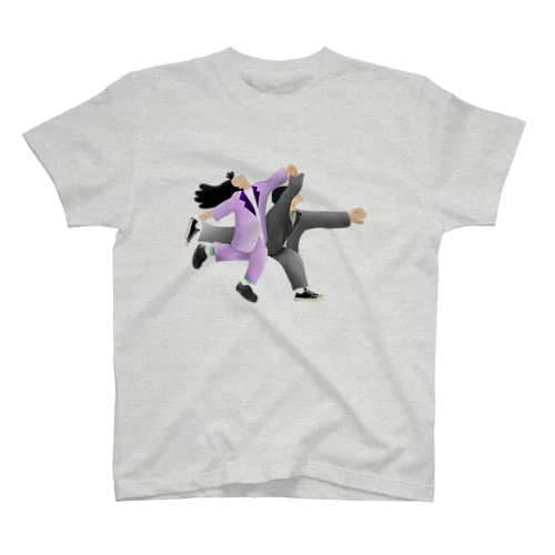 浜辺を走るネコニスズ Regular Fit T-Shirt