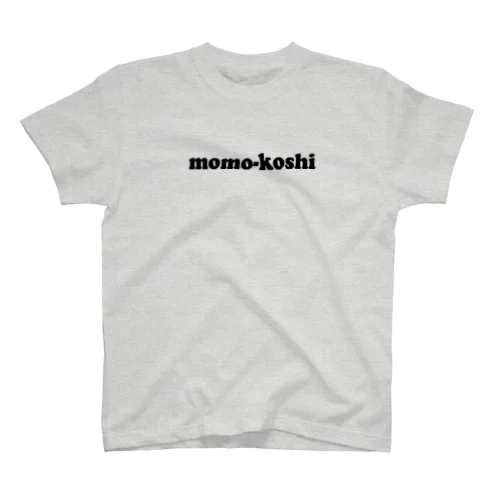 momo-koshi ロゴ黒 Regular Fit T-Shirt