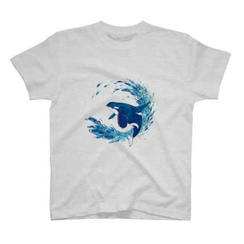 Blue World Children_orca blue design スタンダードTシャツ