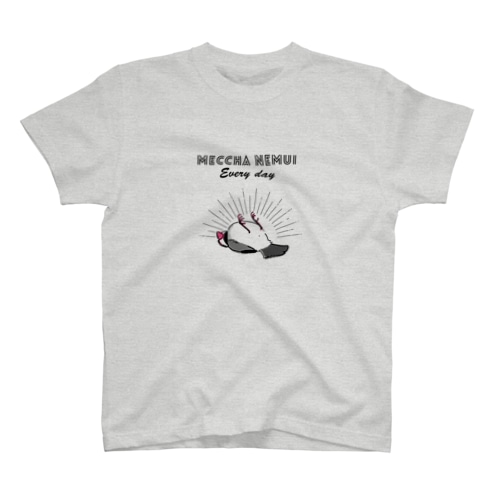 MECCHA NEMUI 文鳥 Regular Fit T-Shirt