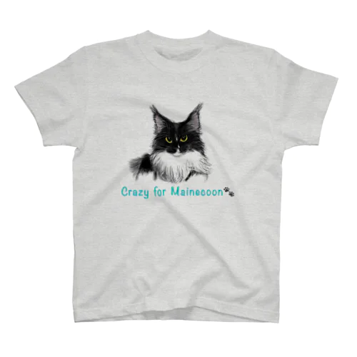 Mainecoon🐾Black&White Regular Fit T-Shirt