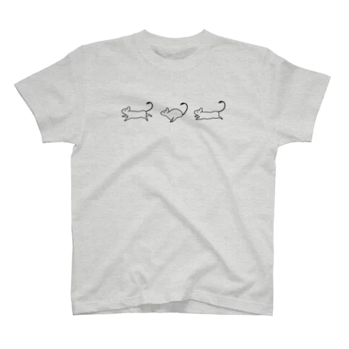 それいけデグー（Black line） スタンダードTシャツ