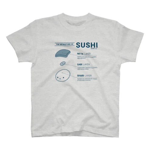 THE 寿TRUCTURE OF SUSHI - monocolor スタンダードTシャツ