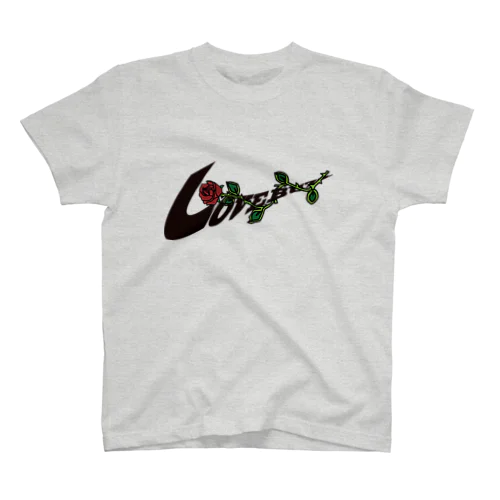"LOVEBUZZ"REDROSE/BLK/MINI Regular Fit T-Shirt