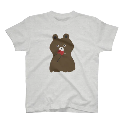 kuma and apple / クマとリンゴ Regular Fit T-Shirt