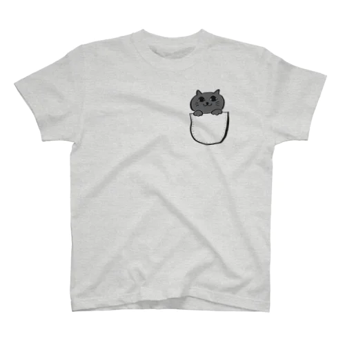 胸ポケねこ Regular Fit T-Shirt