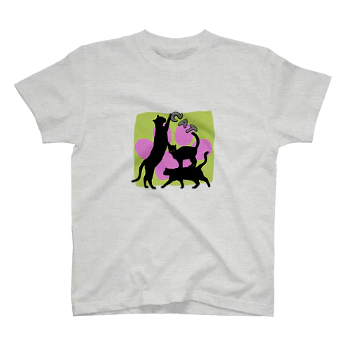 黒猫タワー(肉球) Regular Fit T-Shirt