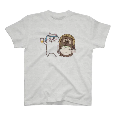 酔っ払いにゃんこ スタンダードTシャツ