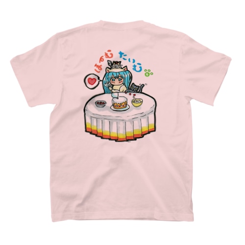 両面プリント✨mikuと愛猫💙STAY HOMEとおうち時間 Regular Fit T-Shirt