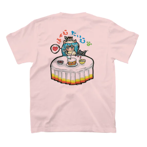 両面プリント✨mikuと愛猫💙STAY HOMEとおうち時間 スタンダードTシャツ