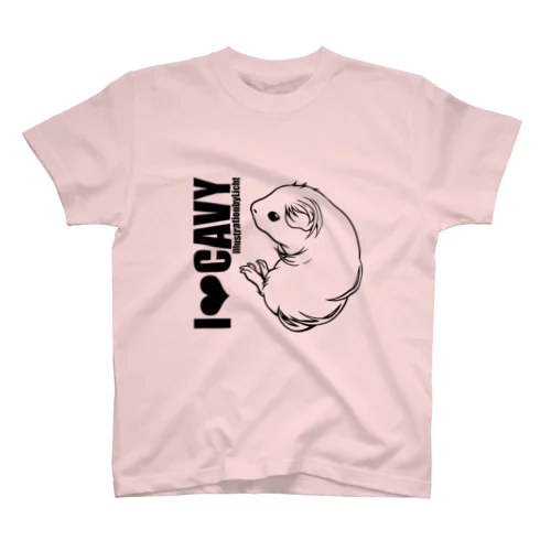 I❤︎CAVY-シェルティモルモット スタンダードTシャツ