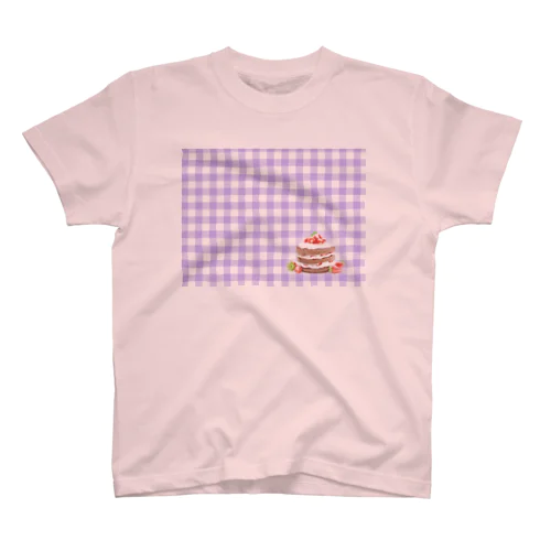 いちごケーキ〈チェック〉 スタンダードTシャツ