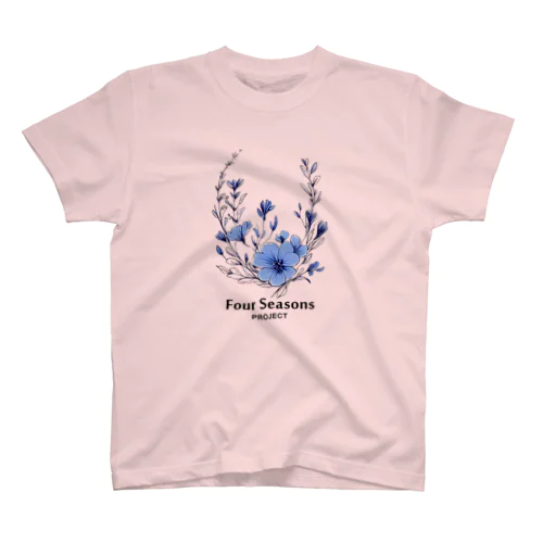 青い野の花【A2】 スタンダードTシャツ