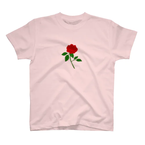 embroidery roses Regular Fit T-Shirt