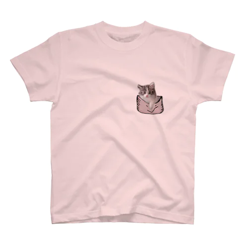 ねこさん(ポケット) スタンダードTシャツ