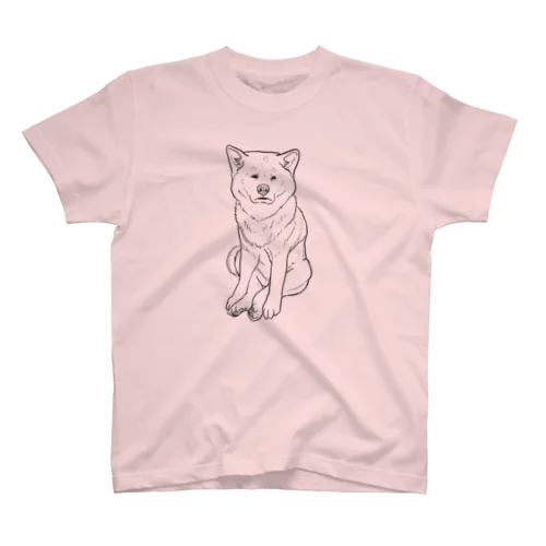 ZAZEN白秋田犬 Regular Fit T-Shirt