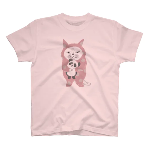 パンダをぎゅっ。(ピンク) スタンダードTシャツ