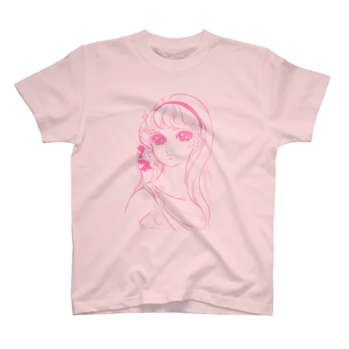 少女漫画(桃色) スタンダードTシャツ