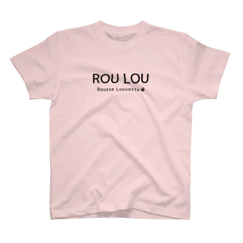 ROU LOUシンプルロゴシリーズ　黒 Regular Fit T-Shirt