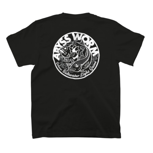 ABYSSWORM モノクロ反転背のみ Regular Fit T-Shirt