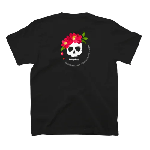 Betty skull 花盛り Regular Fit T-Shirt