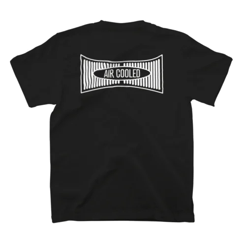 AIR COOLED 白 バックプリント スタンダードTシャツ