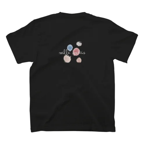 Mille mercis （白・背面） スタンダードTシャツ