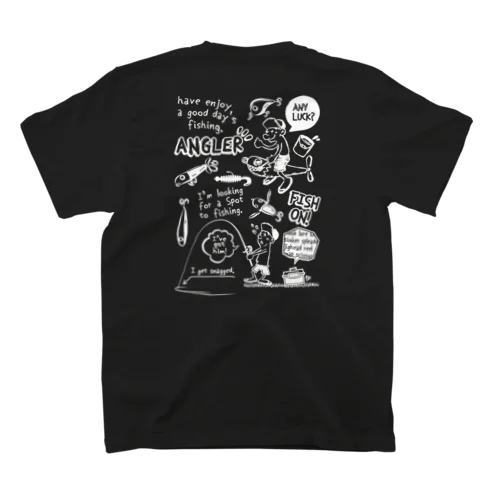 【両面】釣りに行きませんか?_濃色生地 スタンダードTシャツ