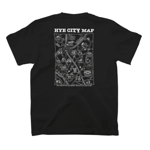 HYE CITY MAP(white) スタンダードTシャツ