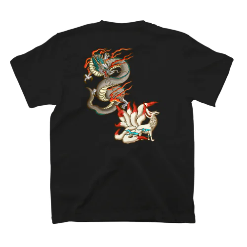 【バックプリント】九尾の狐と白龍 スタンダードTシャツ