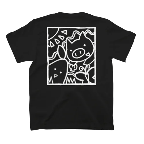 ぶたもやしT ブラック スタンダードTシャツ