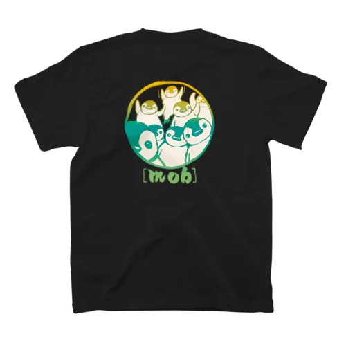 【バックプリント】ペンギン[mob]（きみどり） スタンダードTシャツ