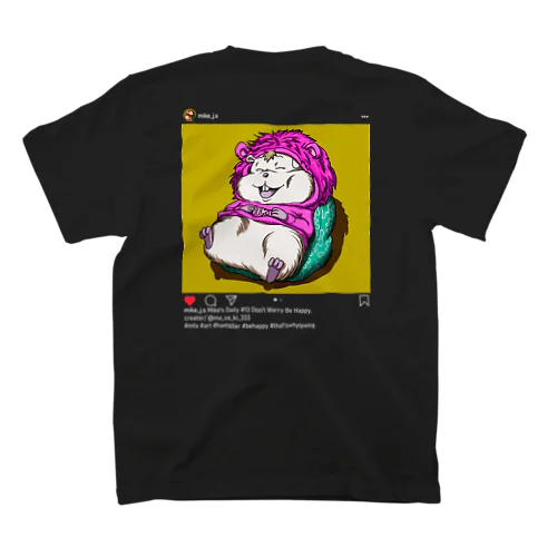 MFA "Mike's Daily" Tシャツ ブラック (Don't Worry Be Happy) 티셔츠