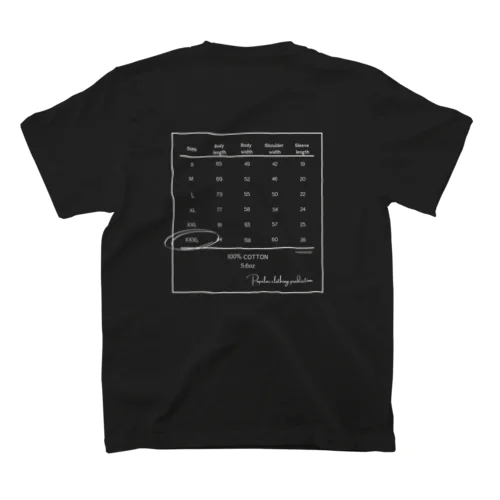 サイズチャート（XXXLサイズ / 黒） スタンダードTシャツ