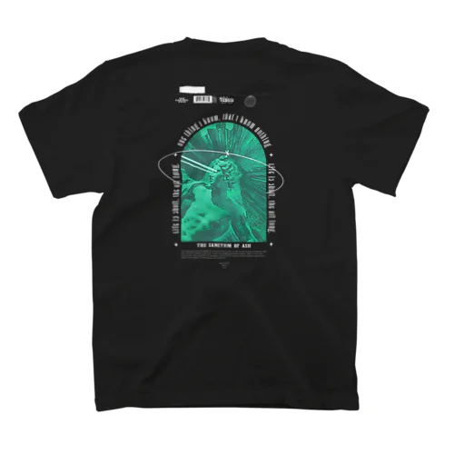 ストリートウェア彫刻プリント T シャツ #SanctumOfAsh スタンダードTシャツ