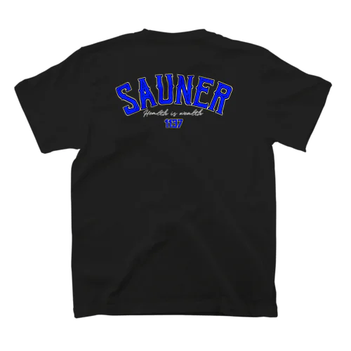 SAUNER1137 Blue-Black- Regular Fit T-Shirt