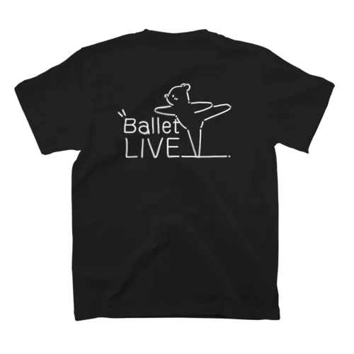 Ballet LIVE ロゴ(白) Regular Fit T-Shirt