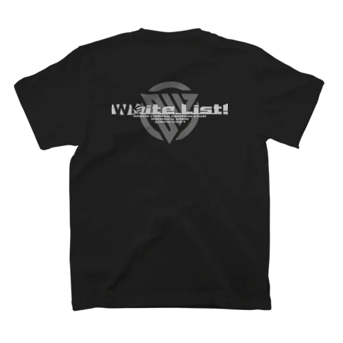 ②White list 半そでＴシャツ　黒 スタンダードTシャツ