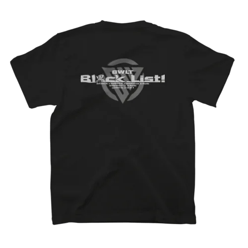 ①Black list　半そでTシャツ　黒 スタンダードTシャツ